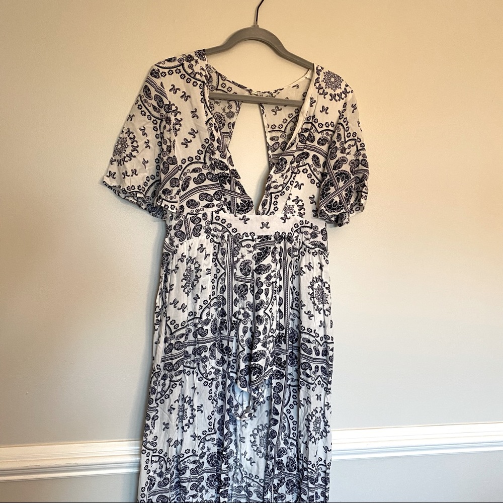 Paisley print romper dress size large